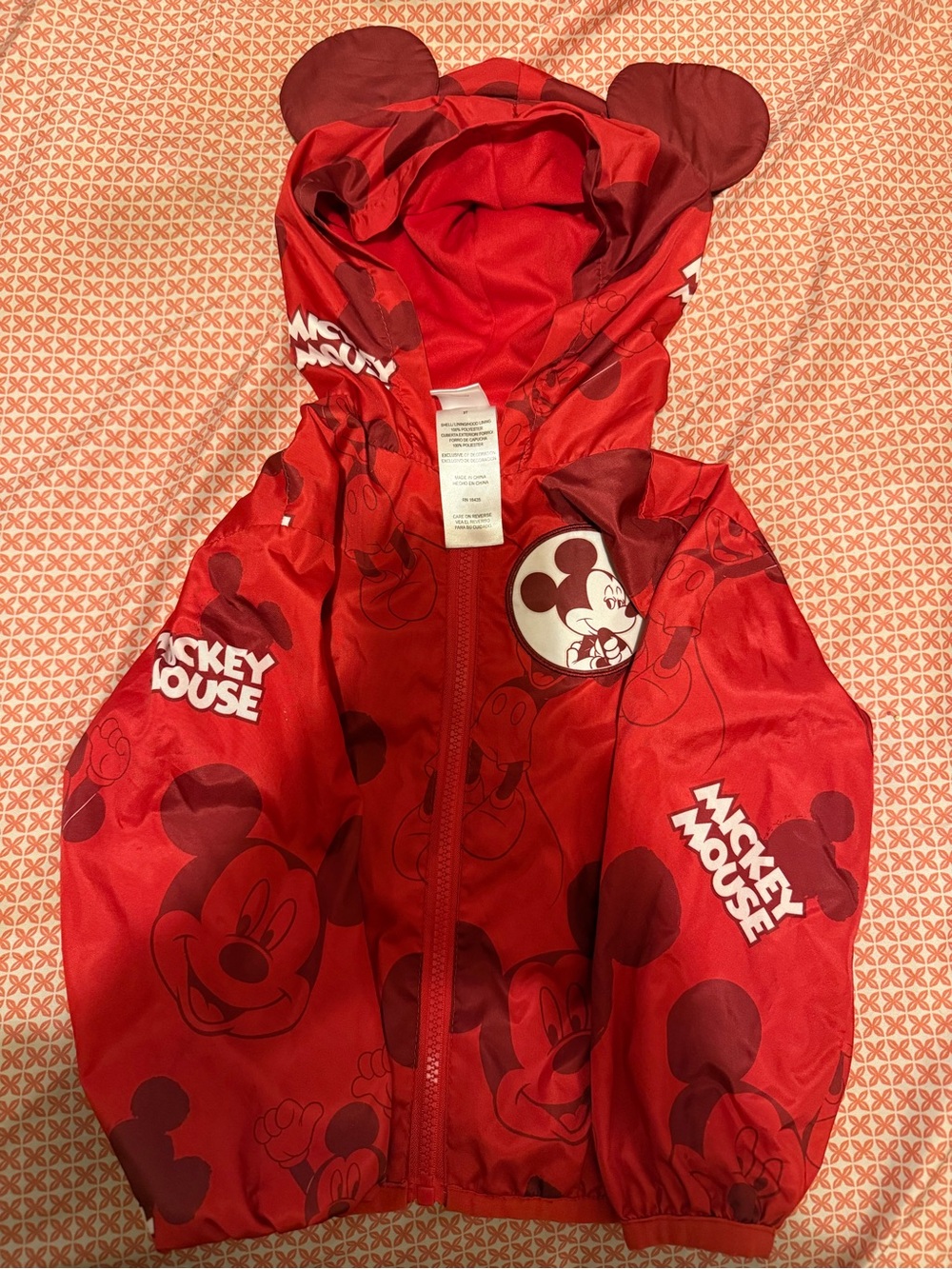 Mickey Mouse Red Kids wind breaker